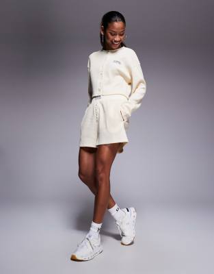 ASOS WEEKEND COLLECTIVE WEEKEND COLLECTIVE WAFFLE KNIT BUTTON TOP WITH NYLON TRIM 