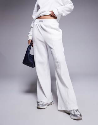 Asos Weekend Collective Weekend Collective Waffle Sweatpants In White