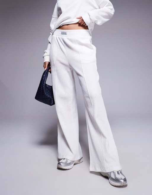 Weekend Collective waffle sweatpants in cream - part of a set