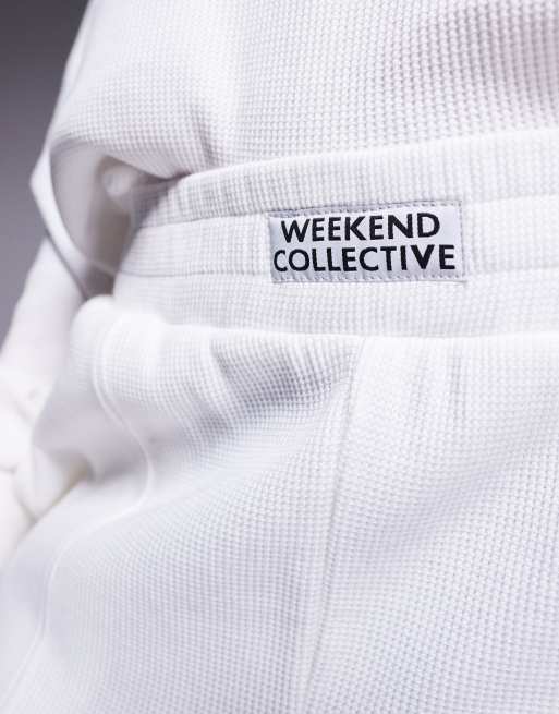 Weekend Collective waffle sweatpants in cream - part of a set