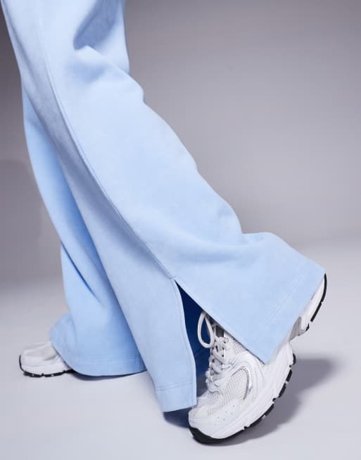 Weekend Collective wide leg sweatpants in dusky blue - part of a set, 5 of 5