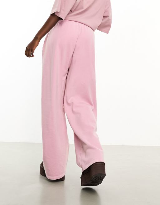 Weekend Collective wide leg sweatpants with logo in washed