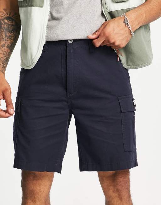 Weekend Offender High Desert cargo shorts in navy | ASOS