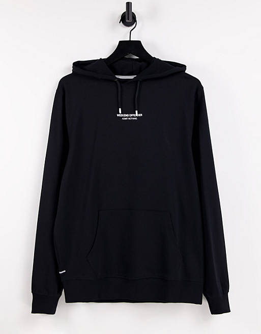 Weekend Offender logo hoodie in black | ASOS