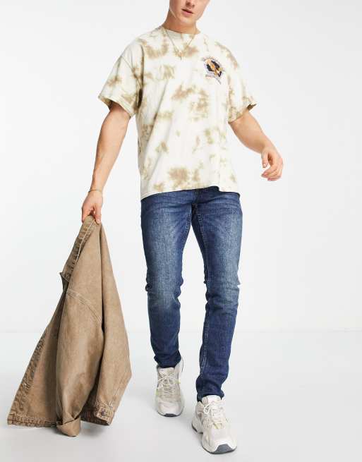 WeSC – Alessandro – Czarne dopasowane jeansy
