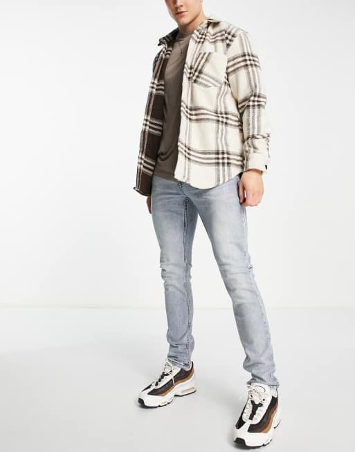 WeSC – Alessandro – Jasnoniebieskie dopasowane jeansy