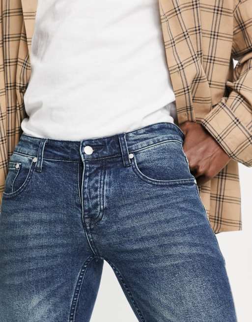 WESC - Alessandro - Jean coupe skinny - Bleu délavé moyen vintage, 3 de 4