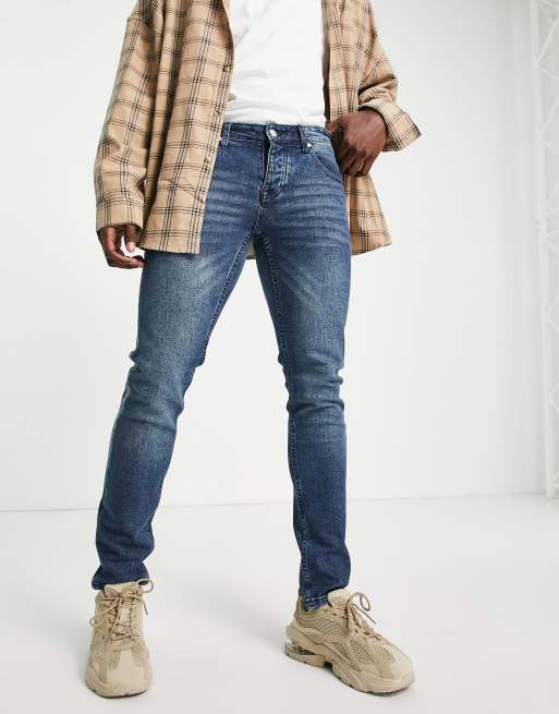 WESC - Alessandro - Jean coupe skinny - Bleu délavé moyen vintage, 4 de 4
