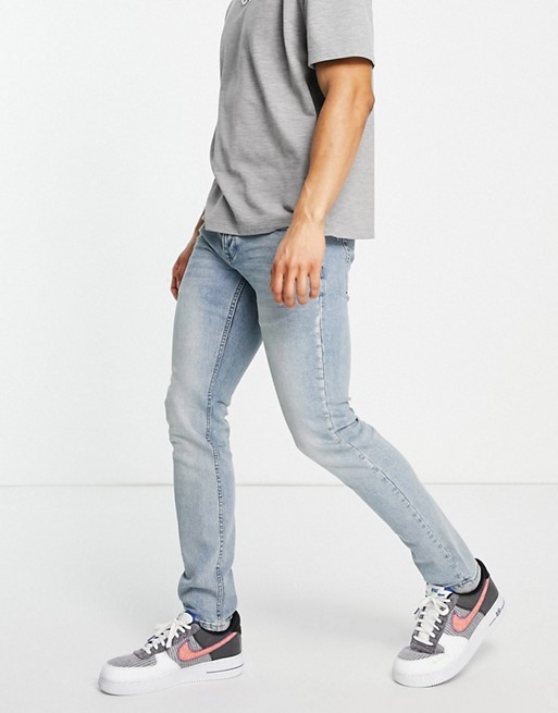 WESC Alessandro skinny fit denim in authentic light wash