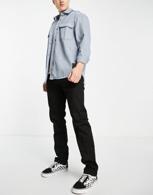 WESC Bob straight fit jeans in black