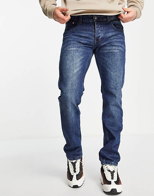 WESC Bob straight fit jeans in mid wash