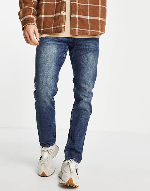 WESC Eddy slim fit jeans in mid wash