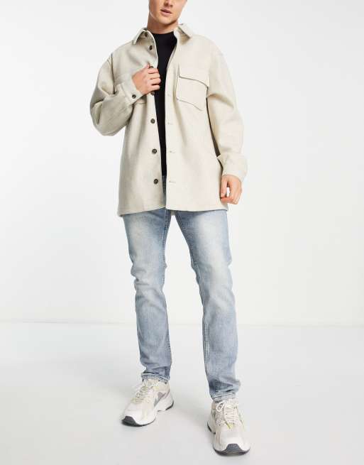 WESC - Eddy - Slim-jeans i lys vask