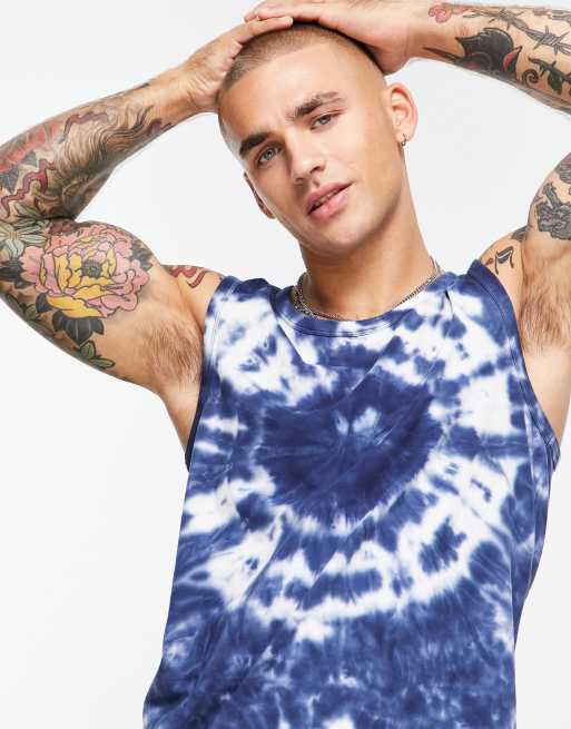WESC - Hemdje met print in wit en blauw