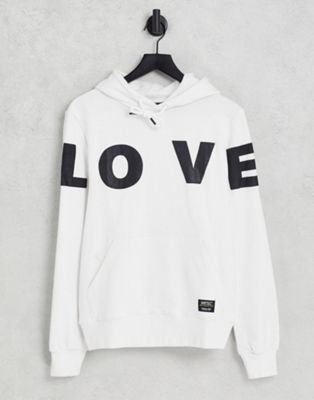 WESC hoodie with print in white