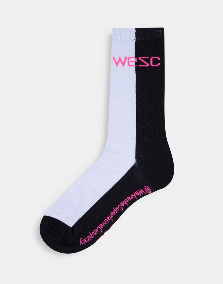 WESC kennedy colourblock socks-Grey