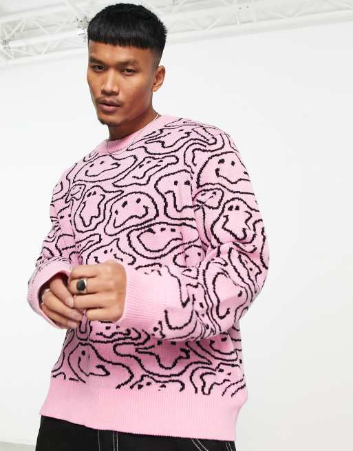 WESC knitted sweater in pink ASOS