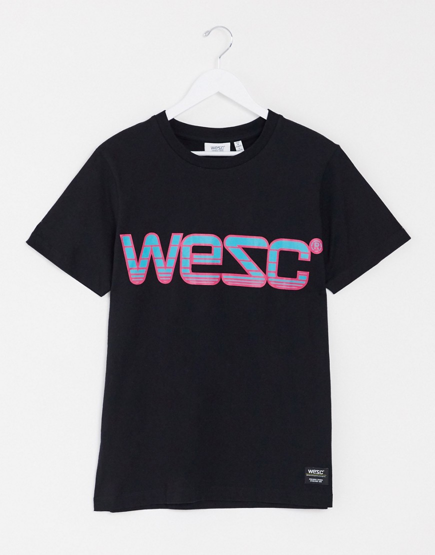 WESC – Mason Speed – T-Shirt mit Logo-Schwarz