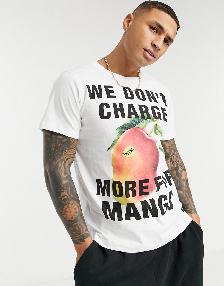 WeSC – Max – T-Shirt mit Mangomotiv-Weiß