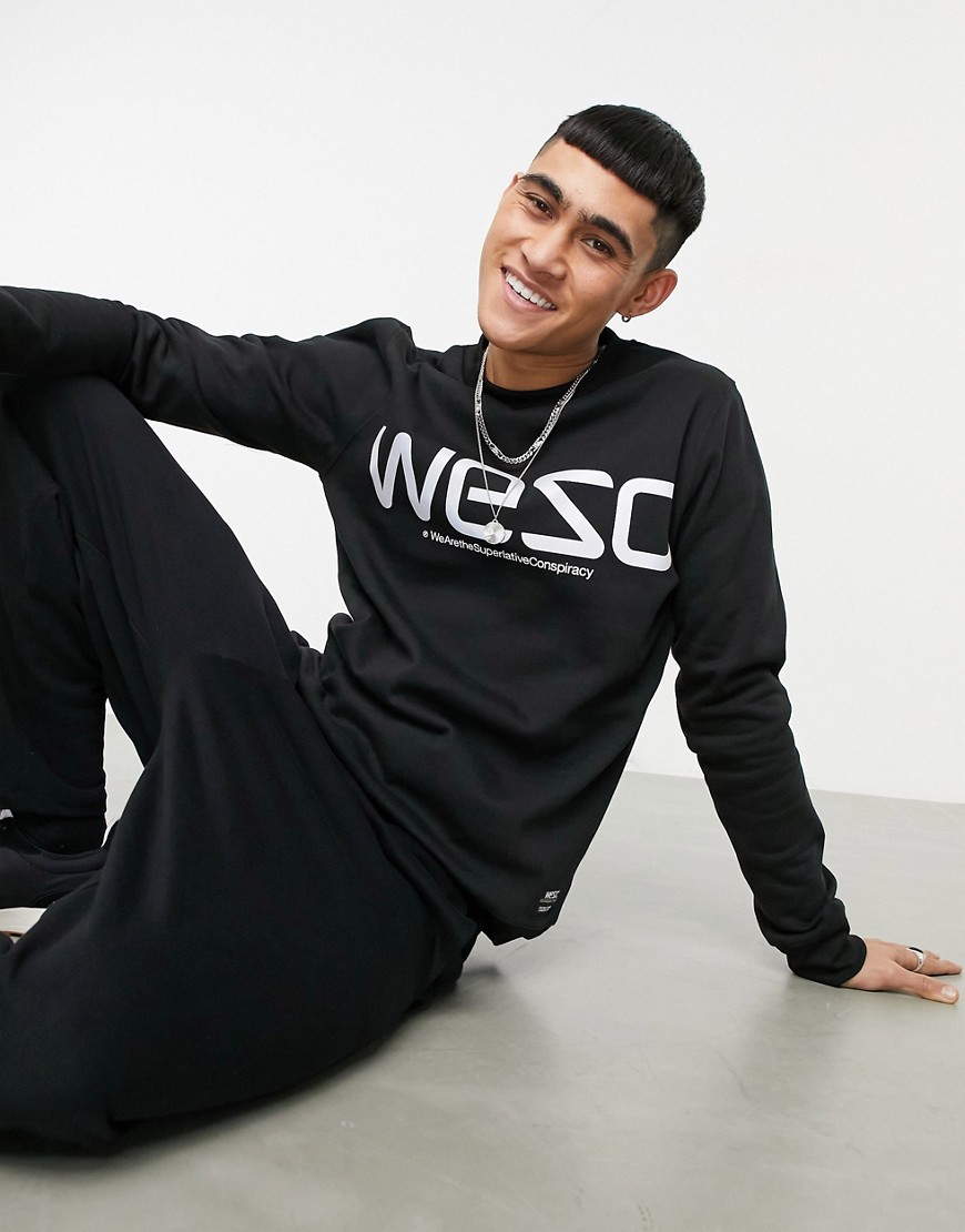 WESC Miles wesc reflective sweatshirt-Black