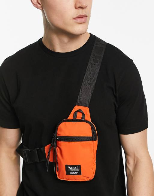 WESC mini crossbody bag in orange