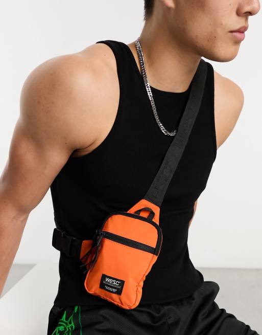 WESC mini crossbody bag in orange | ASOS