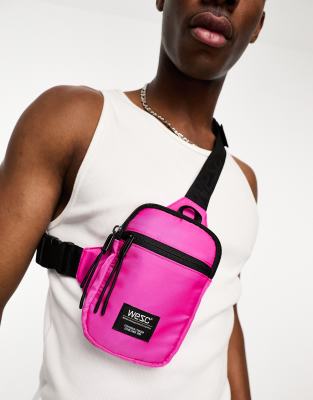 WESC mini crossbody bag in pink-Purple