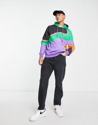 WESC pattern hoodie in purple  - ASOS Price Checker