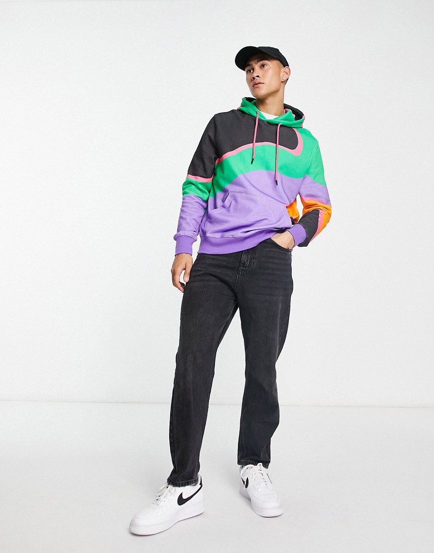 WESC pattern hoodie in purple