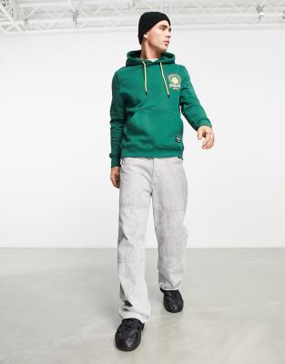 WESC printed hoodie in green - ASOS Price Checker