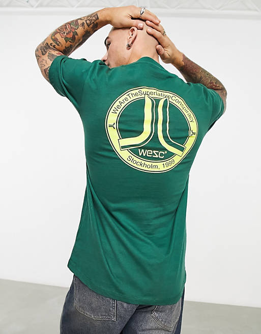 WESC printed t-shirt in green
