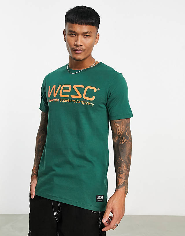 WESC - printed t-shirt in green