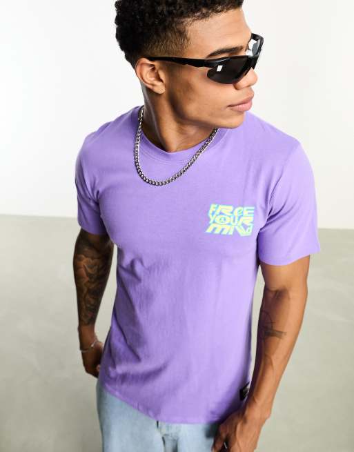 WESC printed t-shirt in purple