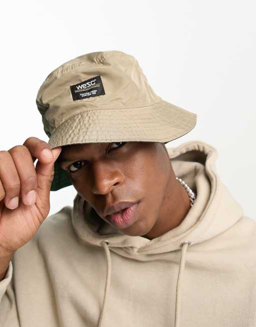 WESC reversible bucket hat in stone