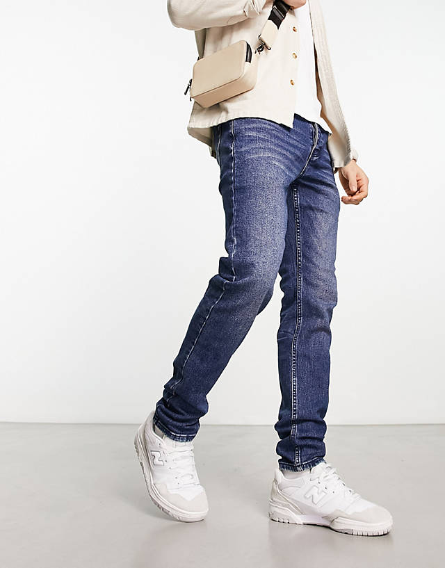 WESC - skinny jeans in dark blue