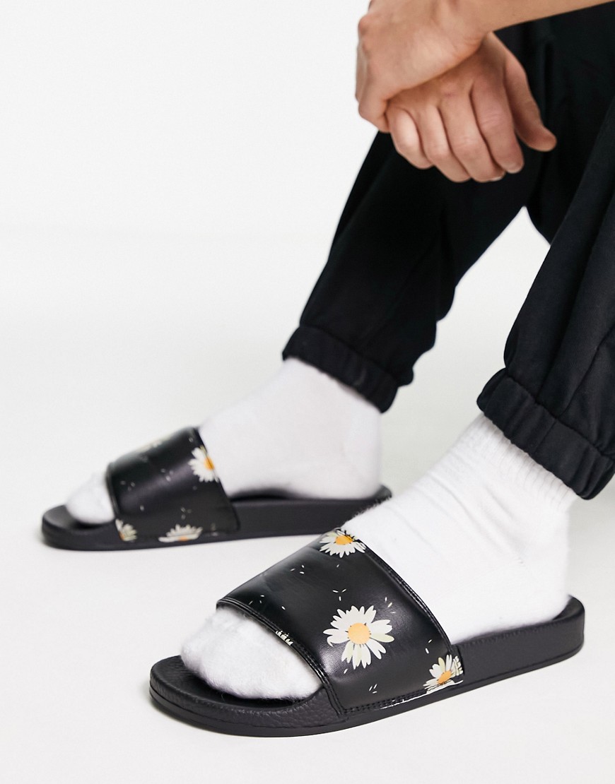 WESC slides with print in black