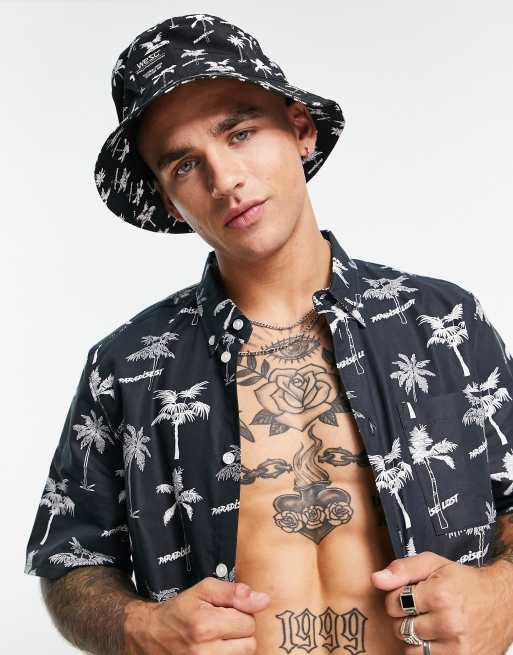 WeSC - Sort bøllehat med print