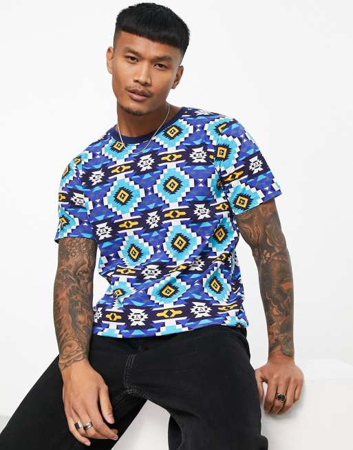 WESC t-shirt in blue print