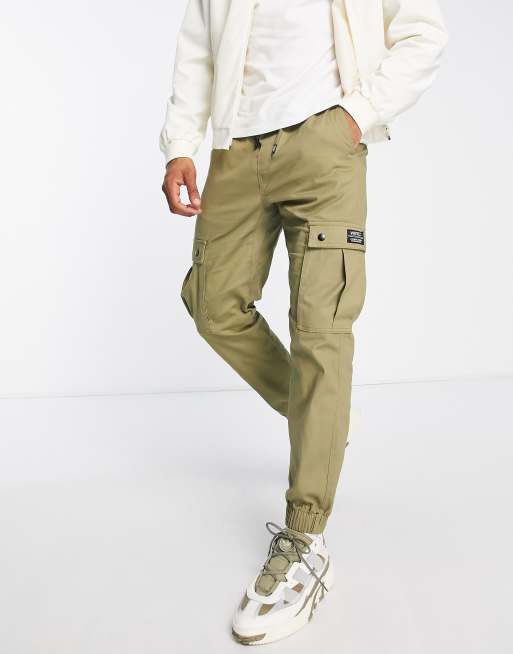 WESC – Utility-Cargohose mit schmalem Schnitt in Khaki