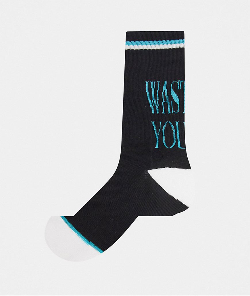 Wesc Varion Wasted Youth Socks-black