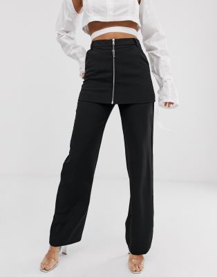 Wesley Harriott - Broek met wijde pijpen met rok erover | ASOS
