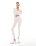 [WeWoreWhat] WeWoreWhat active ruched v-front leggings in pale pink XL Ballet Slipper
