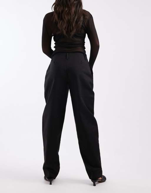 WeWoreWhat barrel leg trousers in black, 3 of 5