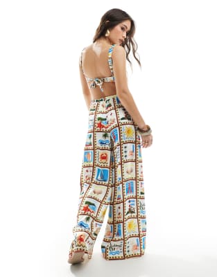 Weworewhat Beach Scene Wide Leg Pants