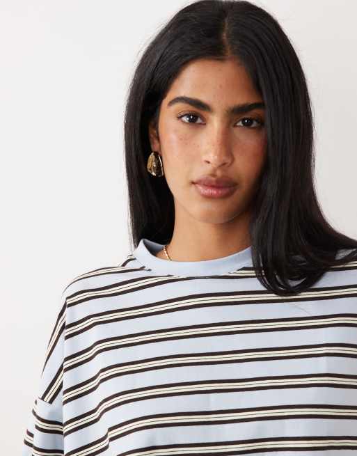 WeWoreWhat boxy oversized crew neck long sleeve top in baby blue , 3 of 4