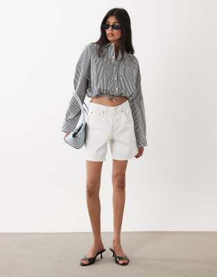 Weworewhat Bubble Button Up Poplin Shirt In Multi
