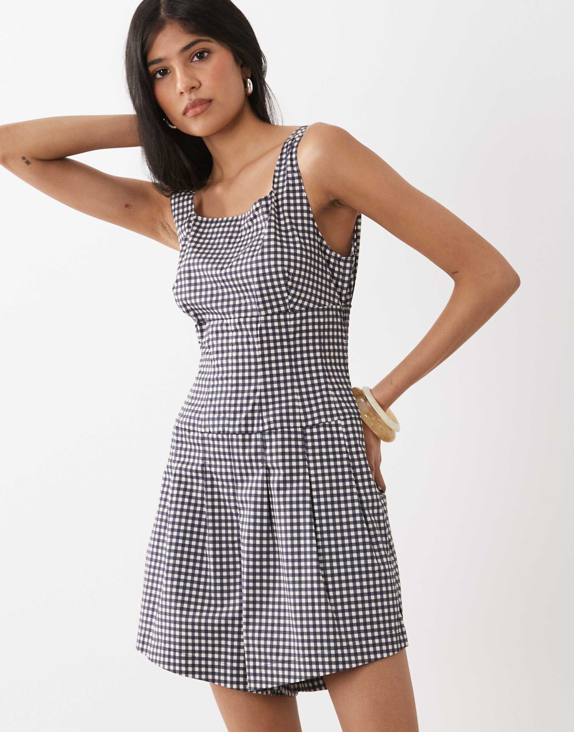 weworewhat corset romper in navy
