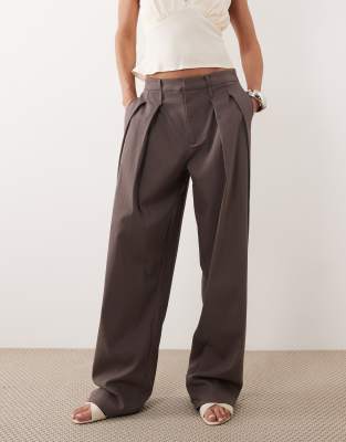 WeWoreWhat double belt pants in iron 