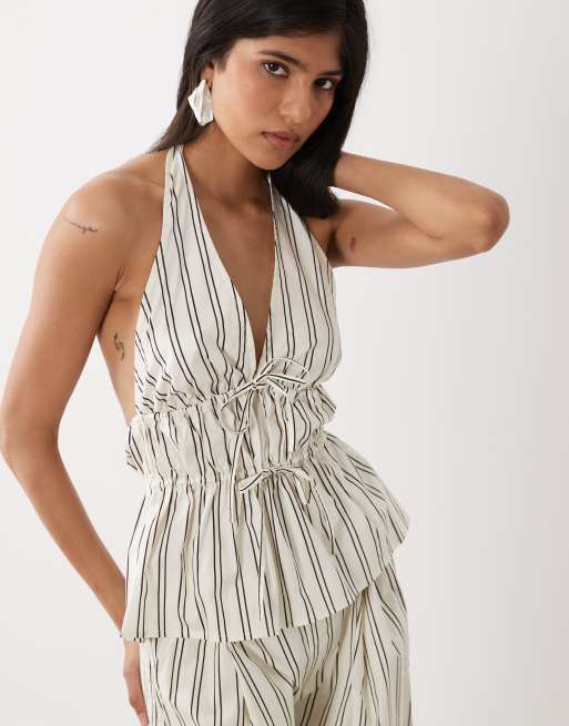 WeWoreWhat set in brown and ivory stripe, 3 of 3
