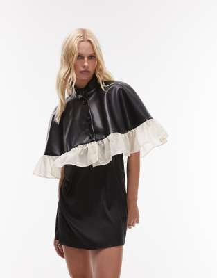 Weworewhat High Neck Button Up Cape